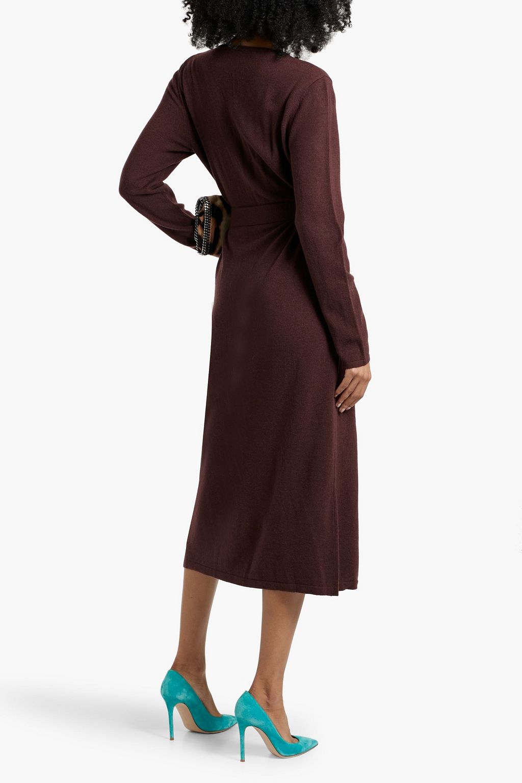 DIANE VON FURSTENBERG Astrid wool and cashmere-blend midi wrap dress