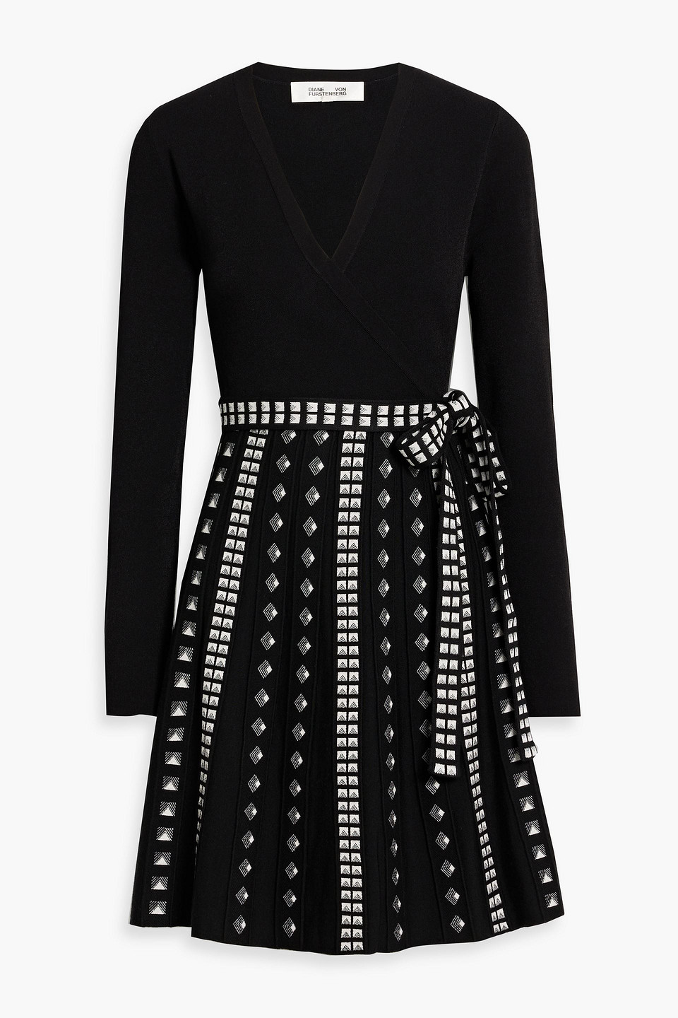 Diane Von Furstenberg Chelsea Wrap-effect Jacquard-knit Dress