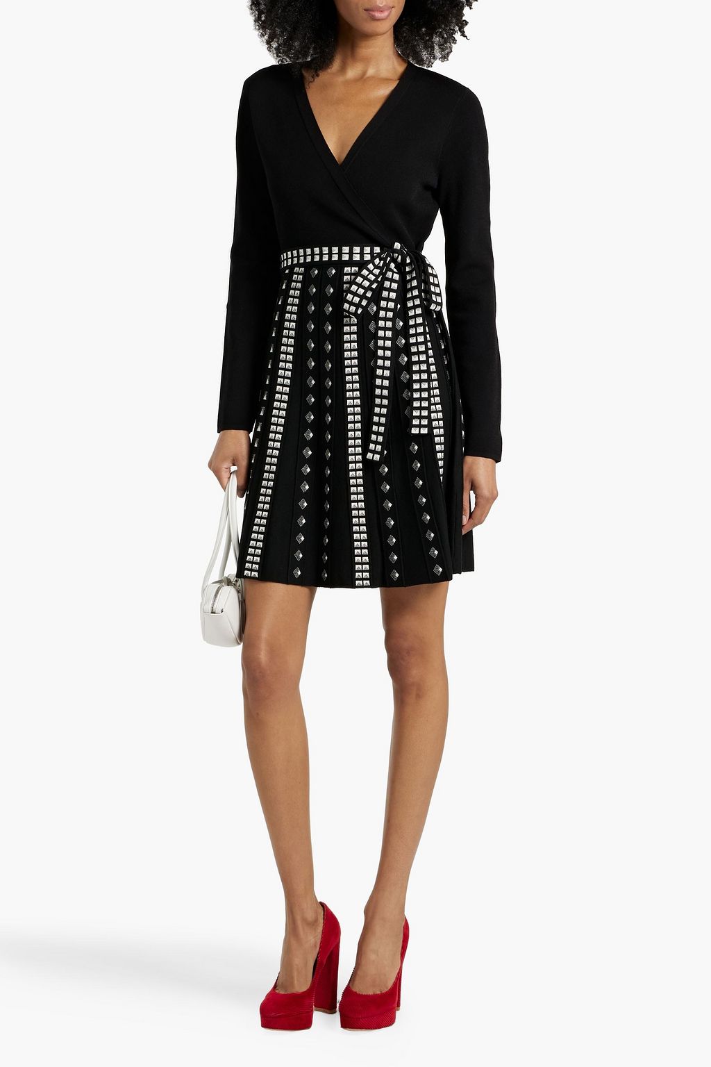 DIANE VON FURSTENBERG Chelsea wrap-effect jacquard-knit dress