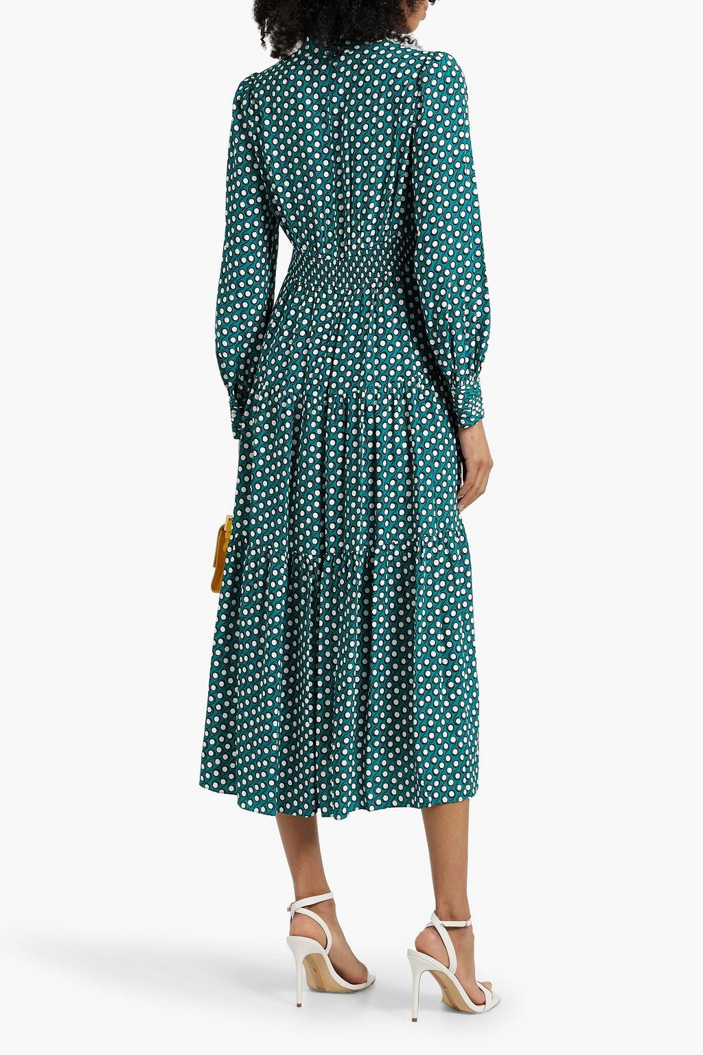 DIANE VON FURSTENBERG Gil gathered printed crepe midi dress