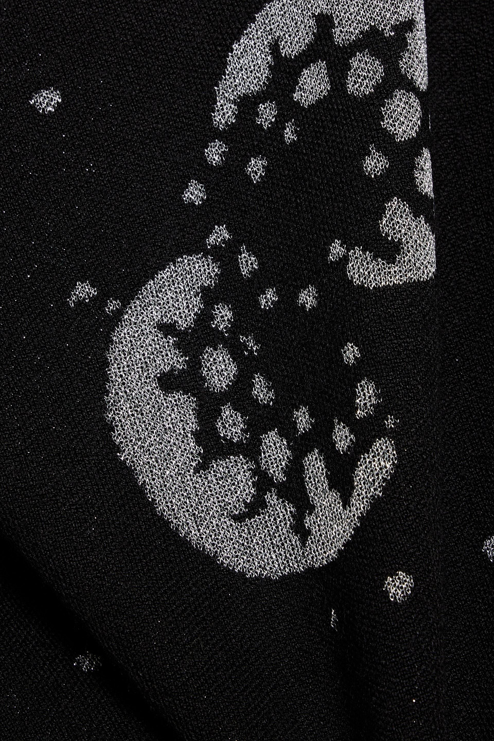 Diane Von Furstenberg Willa Metallic Jacquard-knit Sweater In Black