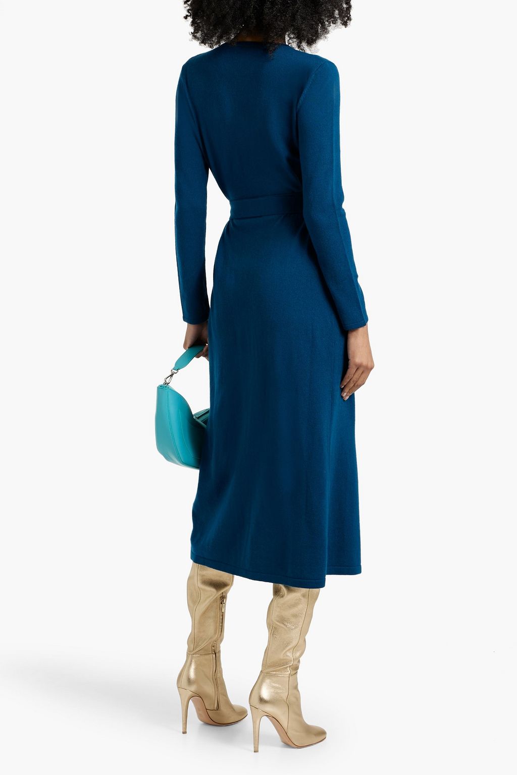 DIANE VON FURSTENBERG Astrid wool and cashmere-blend midi wrap dress