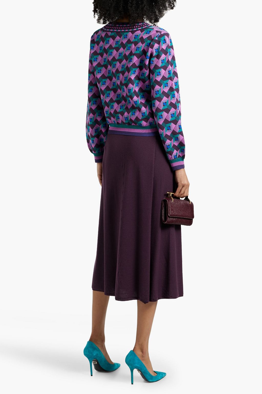 DIANE VON FURSTENBERG Bryant jacquard-knit cardigan