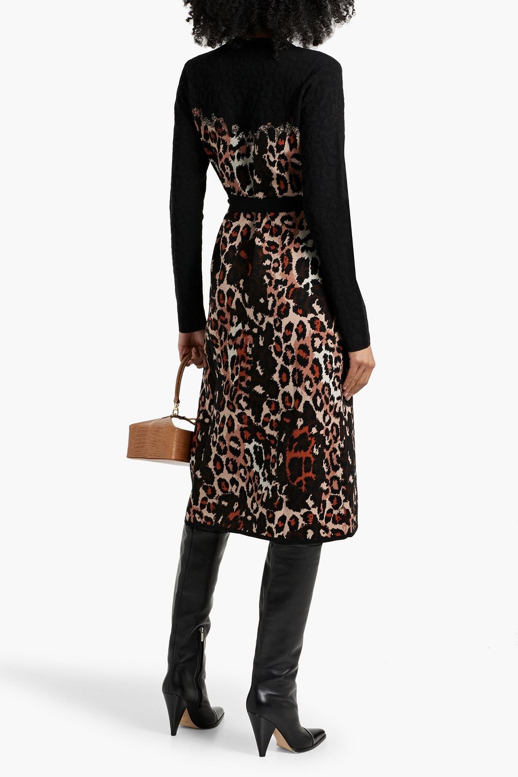DIANE VON FURSTENBERG Savannah jacquard-knit midi wrap dress