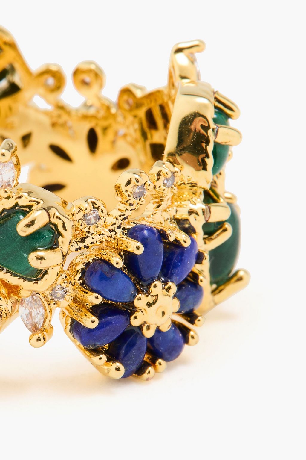ZIMMERMANN 14 KT. vergoldeter Ring mit mehreren Steinen