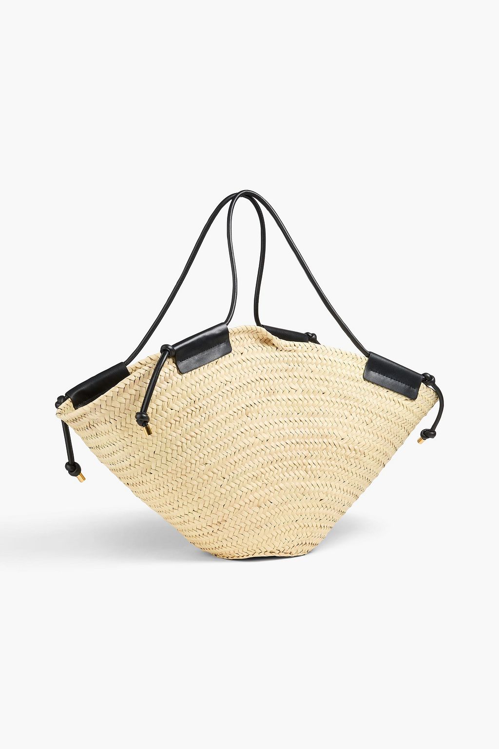 ALTUZARRA Watermill leather-trimmed raffia tote
