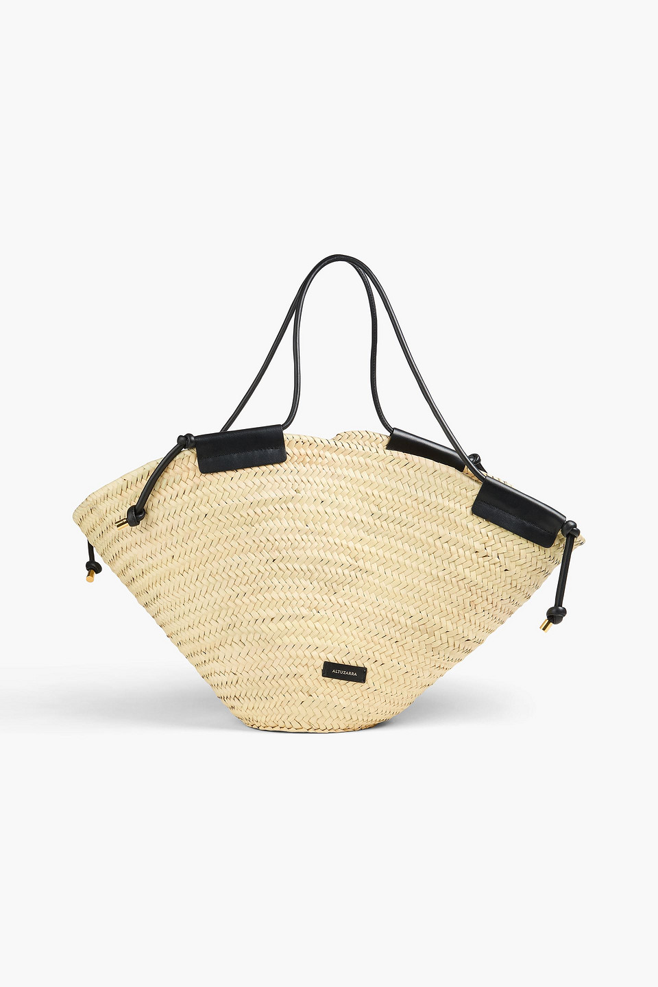 Altuzarra Leather-trimmed Raffia Tote