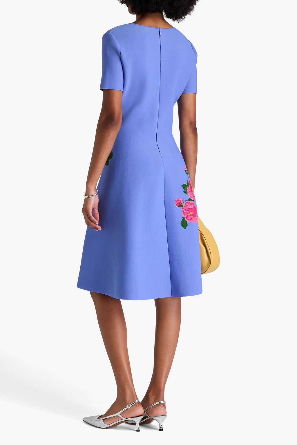 CAROLINA HERRERA Flared jacquard-knit dress