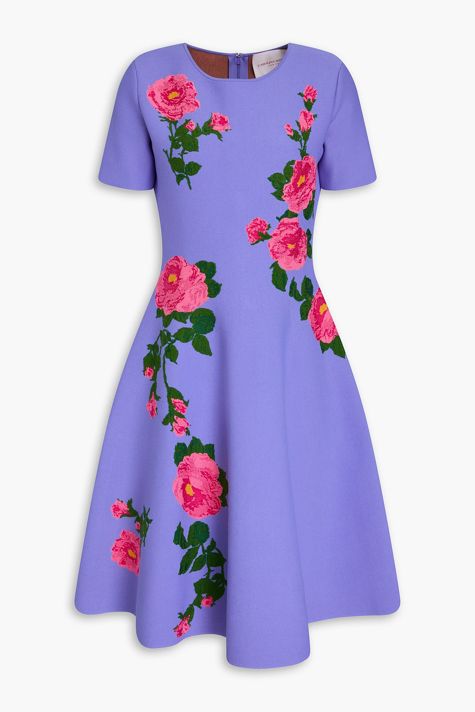 Carolina Herrera Flared Jacquard-knit Dress