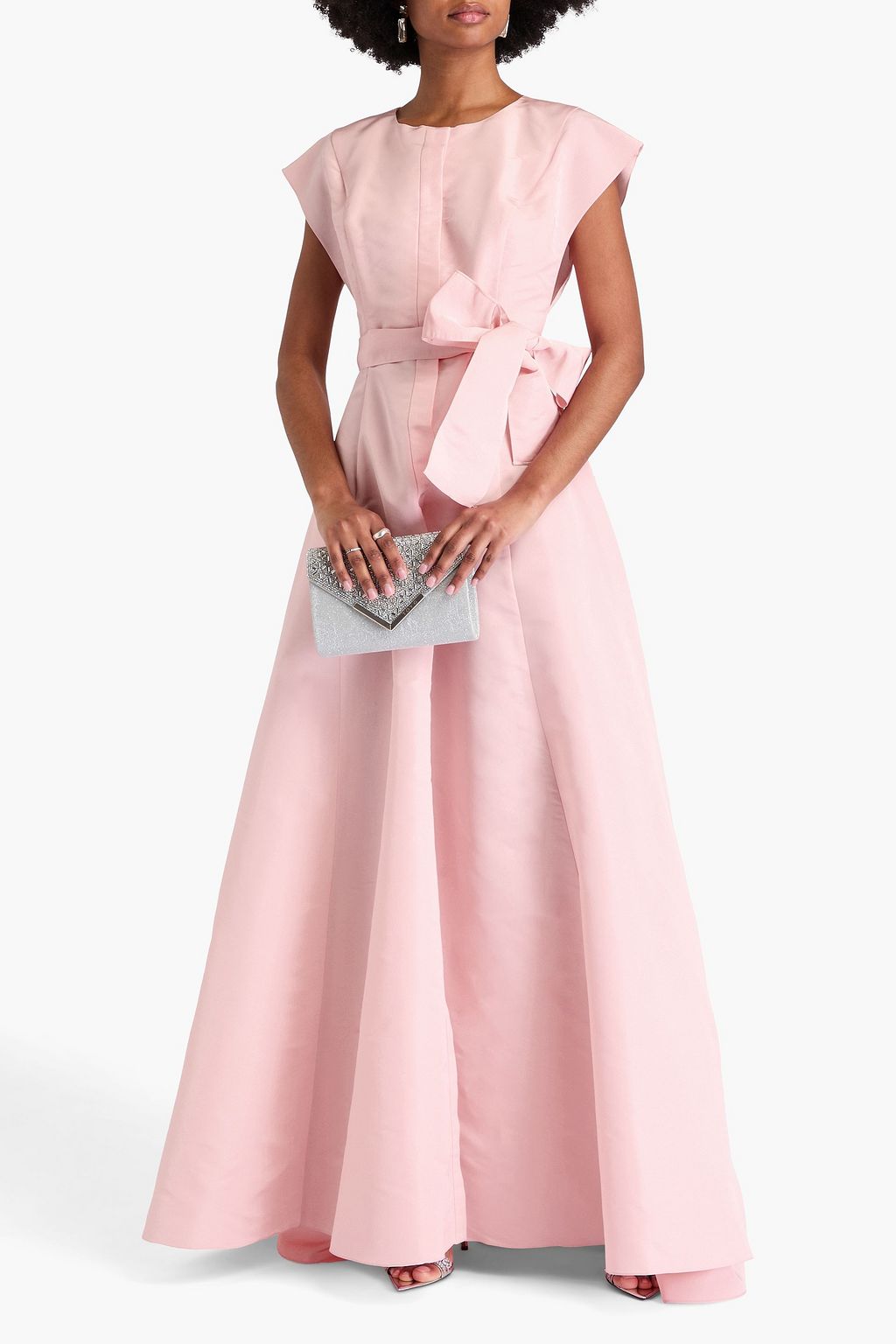 CAROLINA HERRERA シルクファイユ ロングドレス