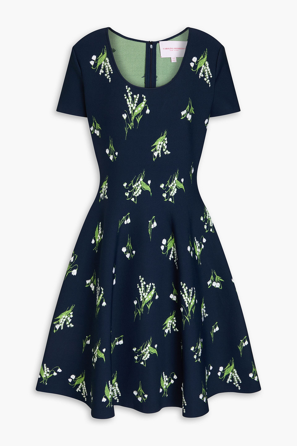 Carolina Herrera Flared Jacquard-knit Dress