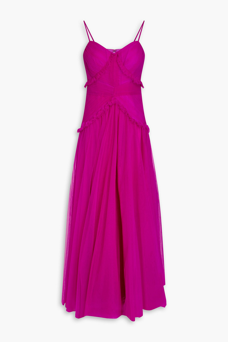 Zac Posen Pleated Tulle Gown