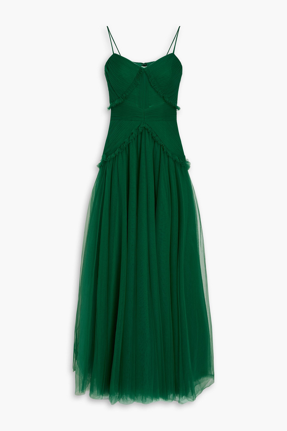 Zac Posen Pleated Tulle Gown