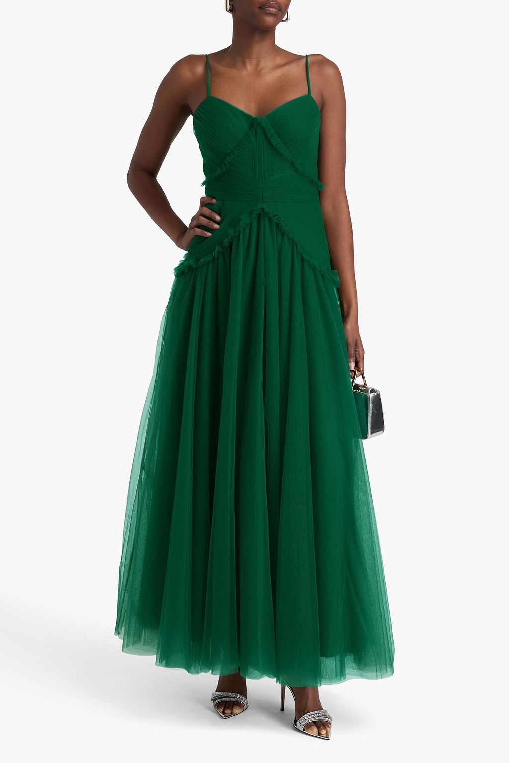 ZAC POSEN Robe aus Tüll mit Falten
