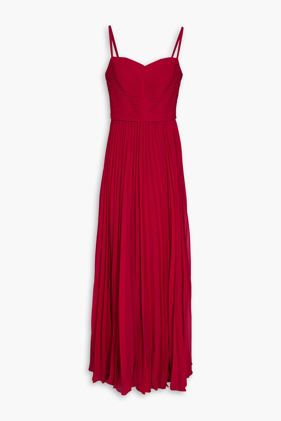 Zac Posen Pleated Chiffon Gown