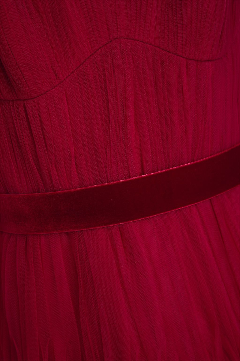 ZAC POSEN Trägerlose Robe aus Tüll mit Falten