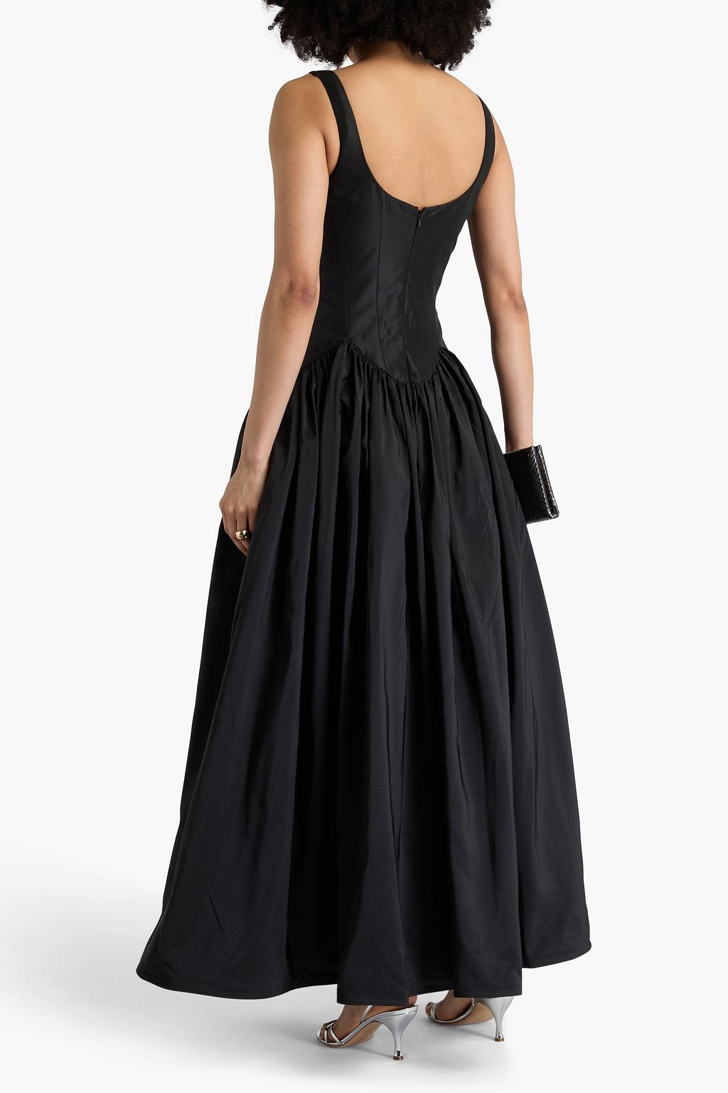 ZAC POSEN Gathered taffeta gown