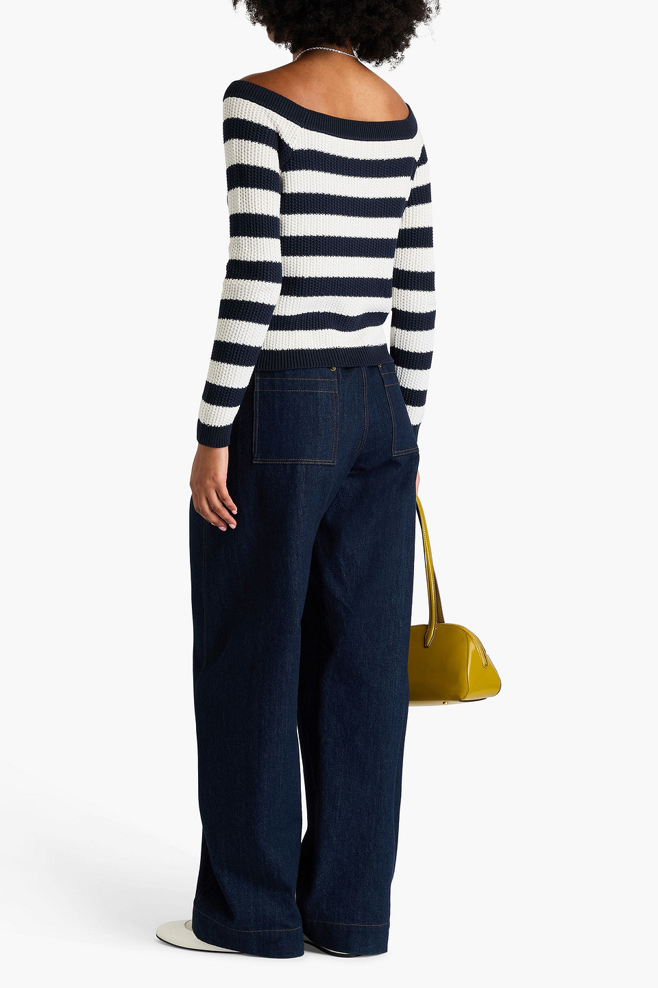Carolina Herrera Striped Silk And Cotton-blend Sweater