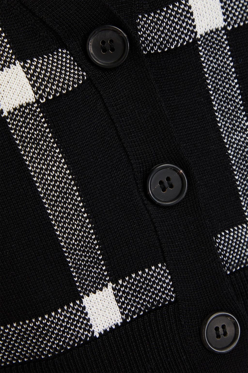CAROLINA HERRERA Checked wool-blend bra top