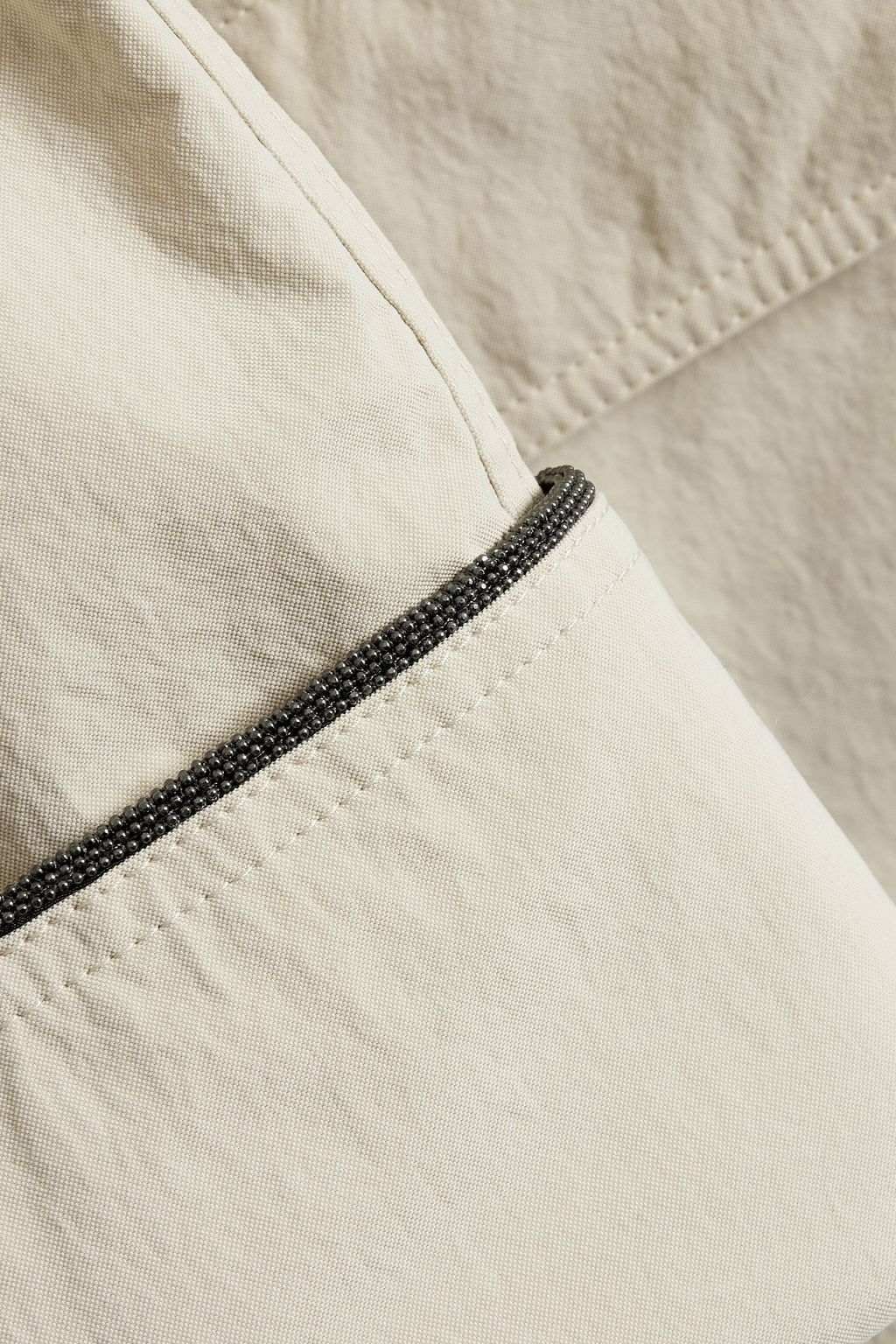 BRUNELLO CUCINELLI Bead-embellished canvas coat
