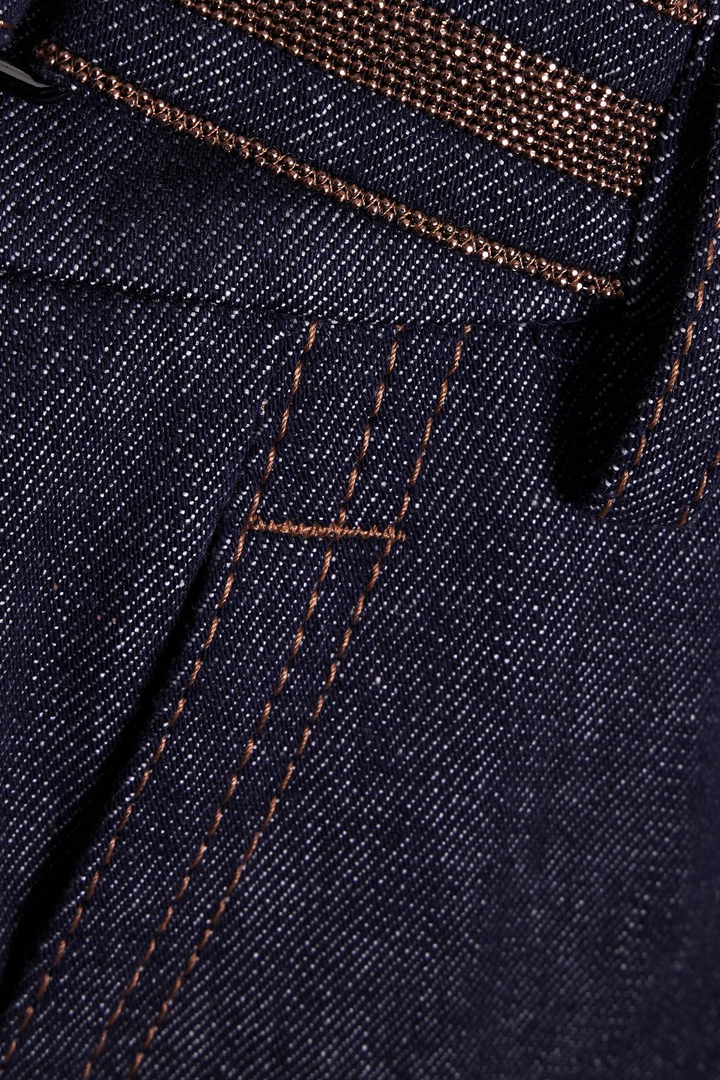 BRUNELLO CUCINELLI Bead-embellished high-rise straight-leg jeans
