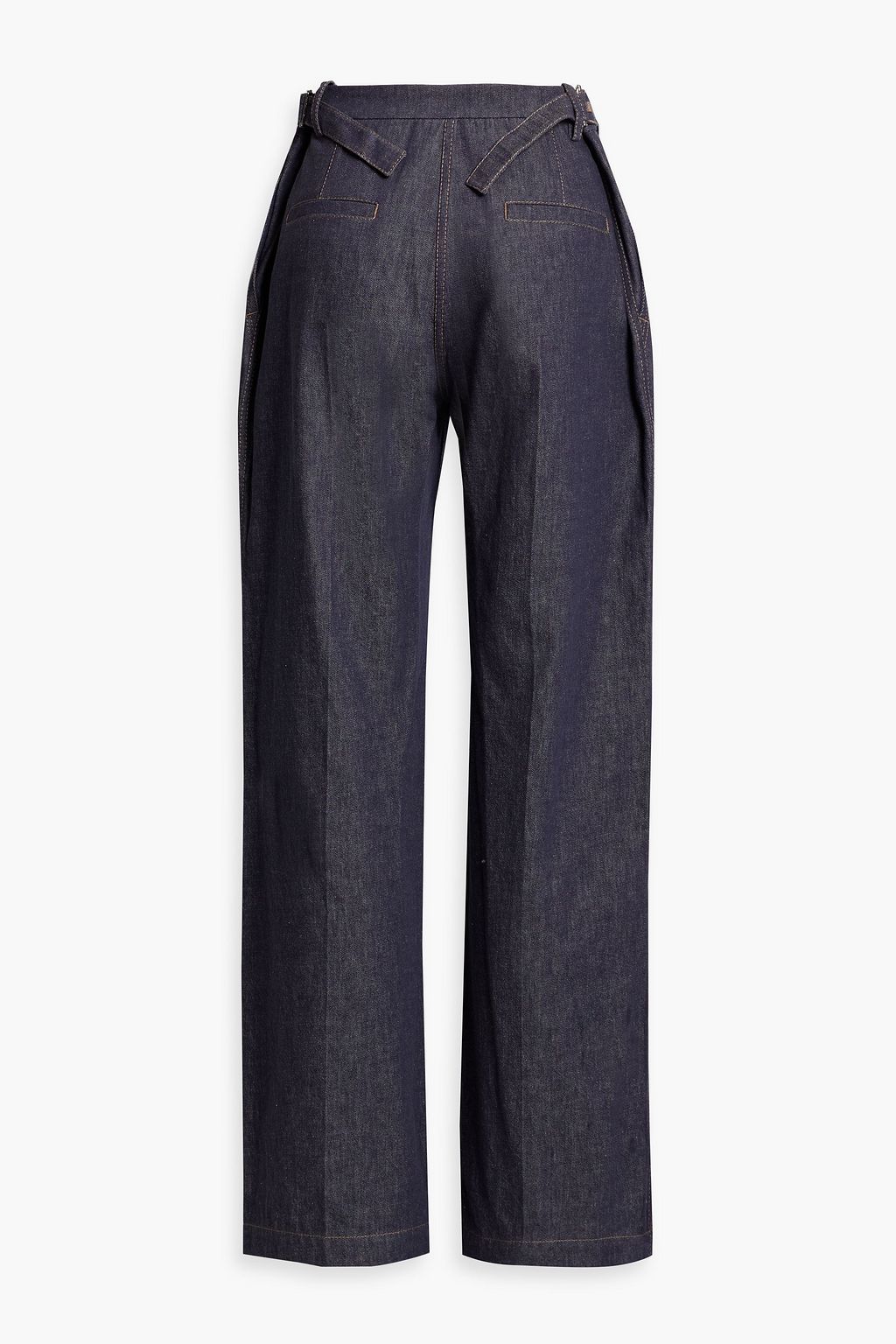 BRUNELLO CUCINELLI Bead-embellished high-rise straight-leg jeans
