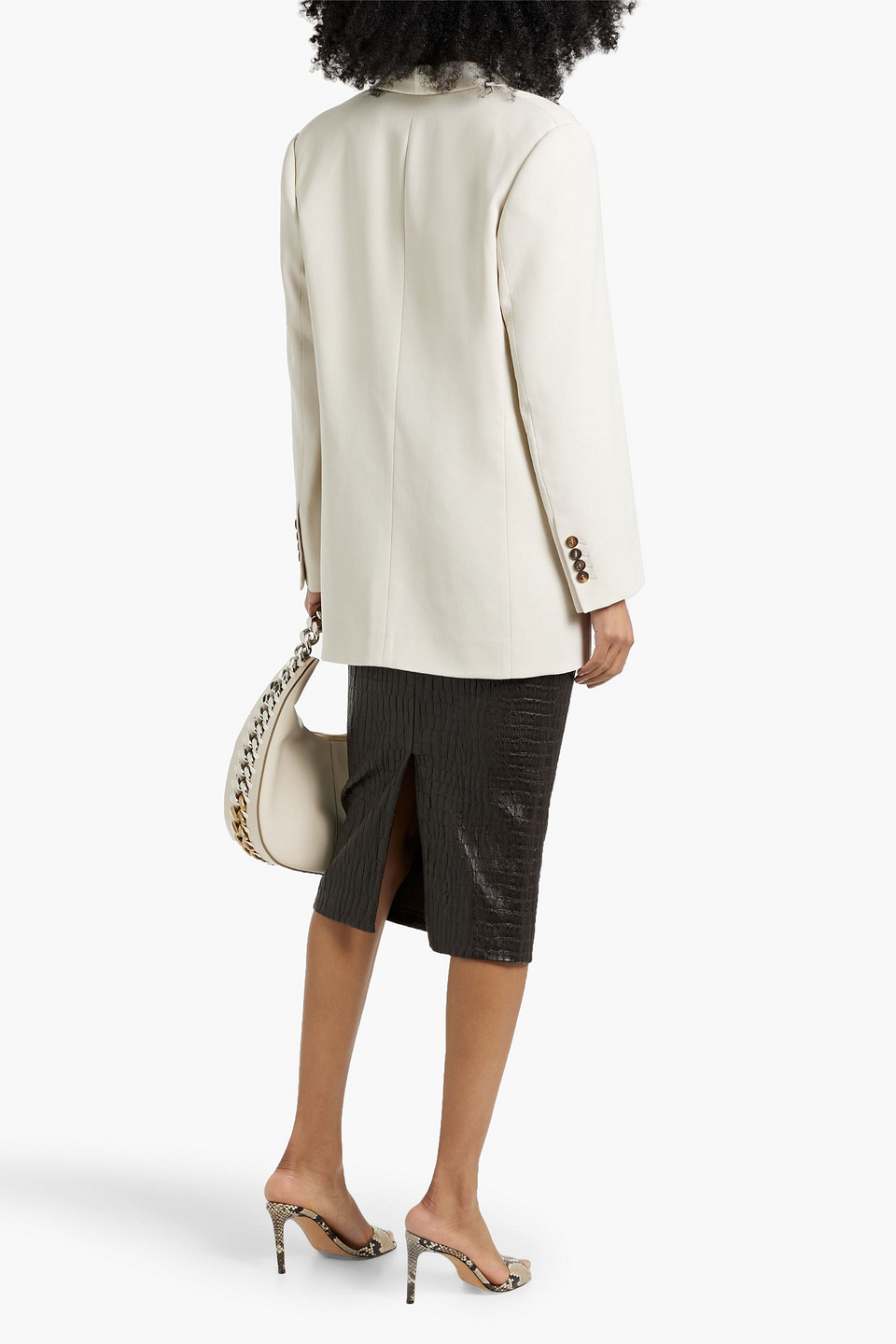 Brunello Cucinelli Double-breasted Bead-embellished Twill Blazer