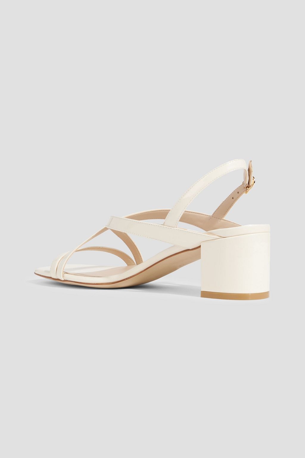 STUART WEITZMAN Oasis 50 patent-leather slingback sandals