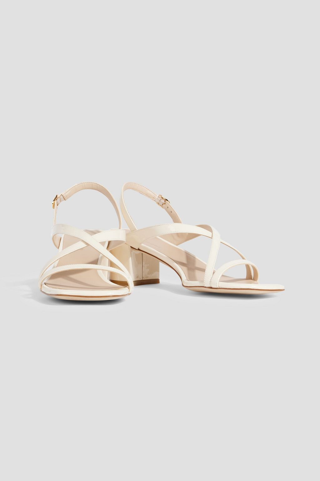 STUART WEITZMAN Oasis 50 patent-leather slingback sandals
