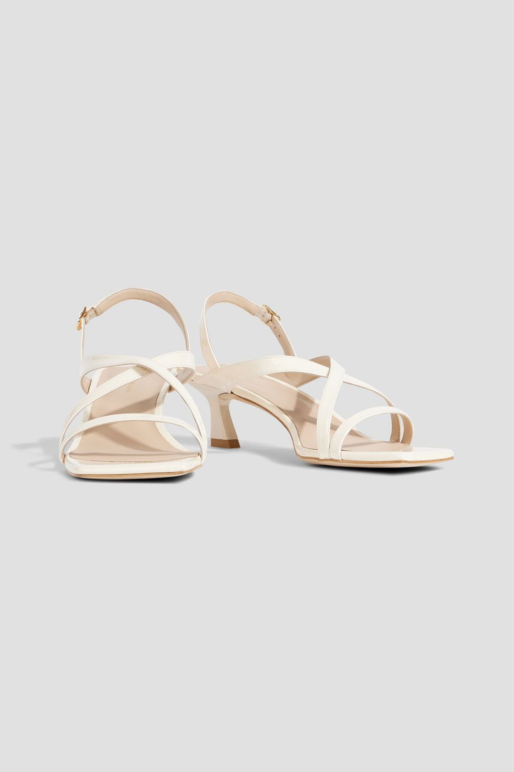 STUART WEITZMAN Oasis 50 patent-leather slingback sandals
