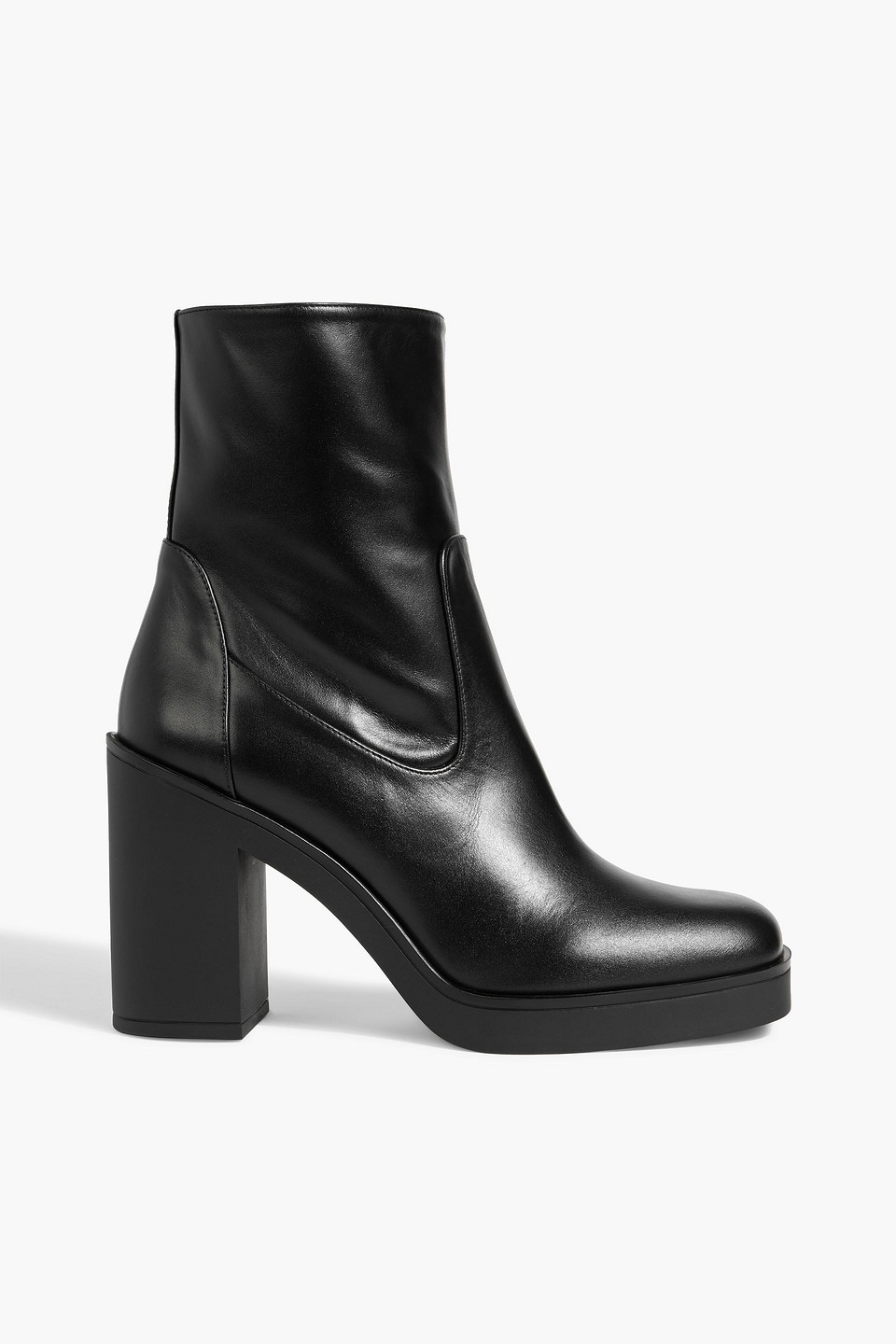 Stuart Weitzman Bethenny 80 Leather Ankle Boots In Animal Print