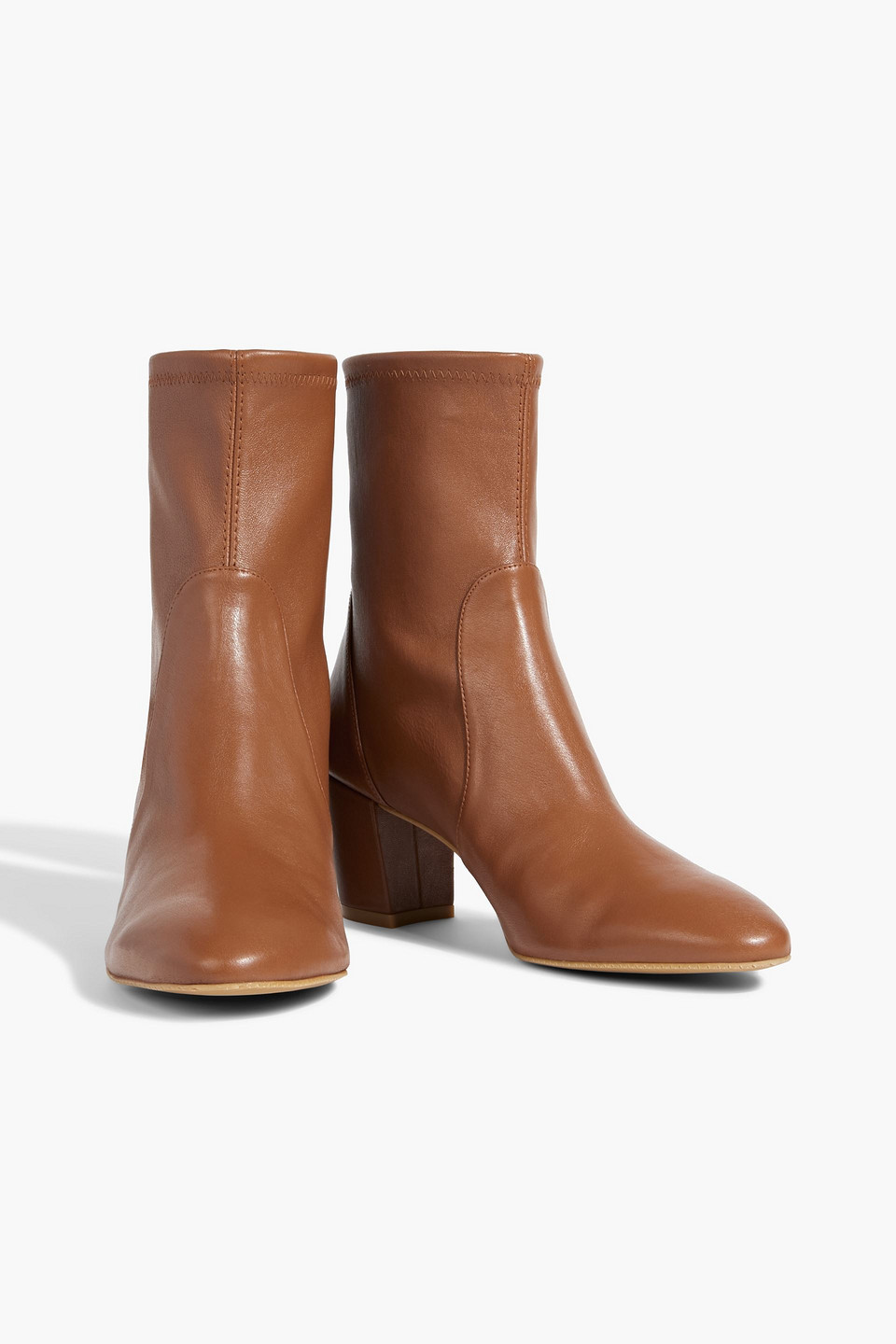 Stuart Weitzman Womens Brown Flareblock 85 Suede Sock Boots In Brown