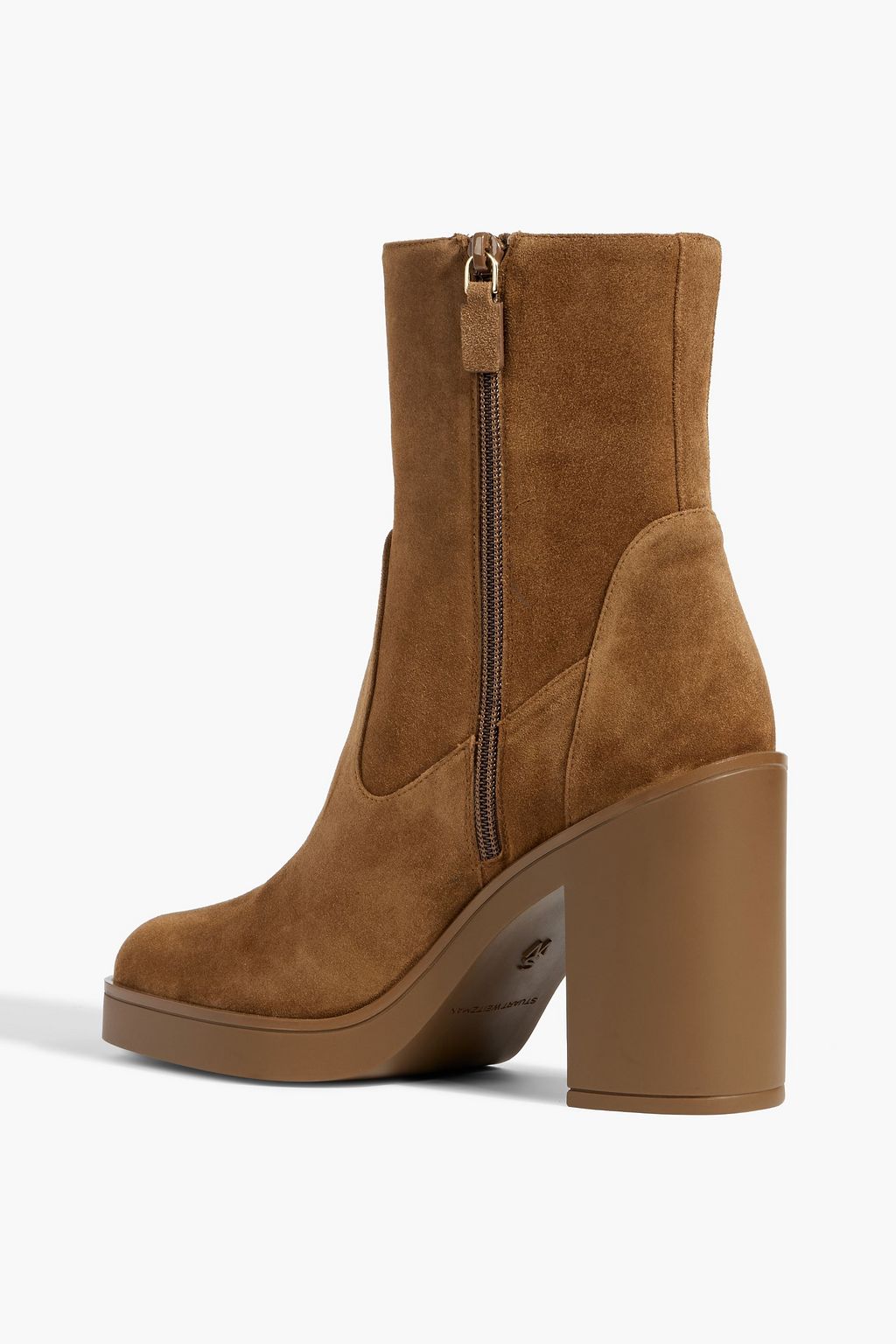 STUART WEITZMAN Bethenny 80 Ankle Boots aus Veloursleder