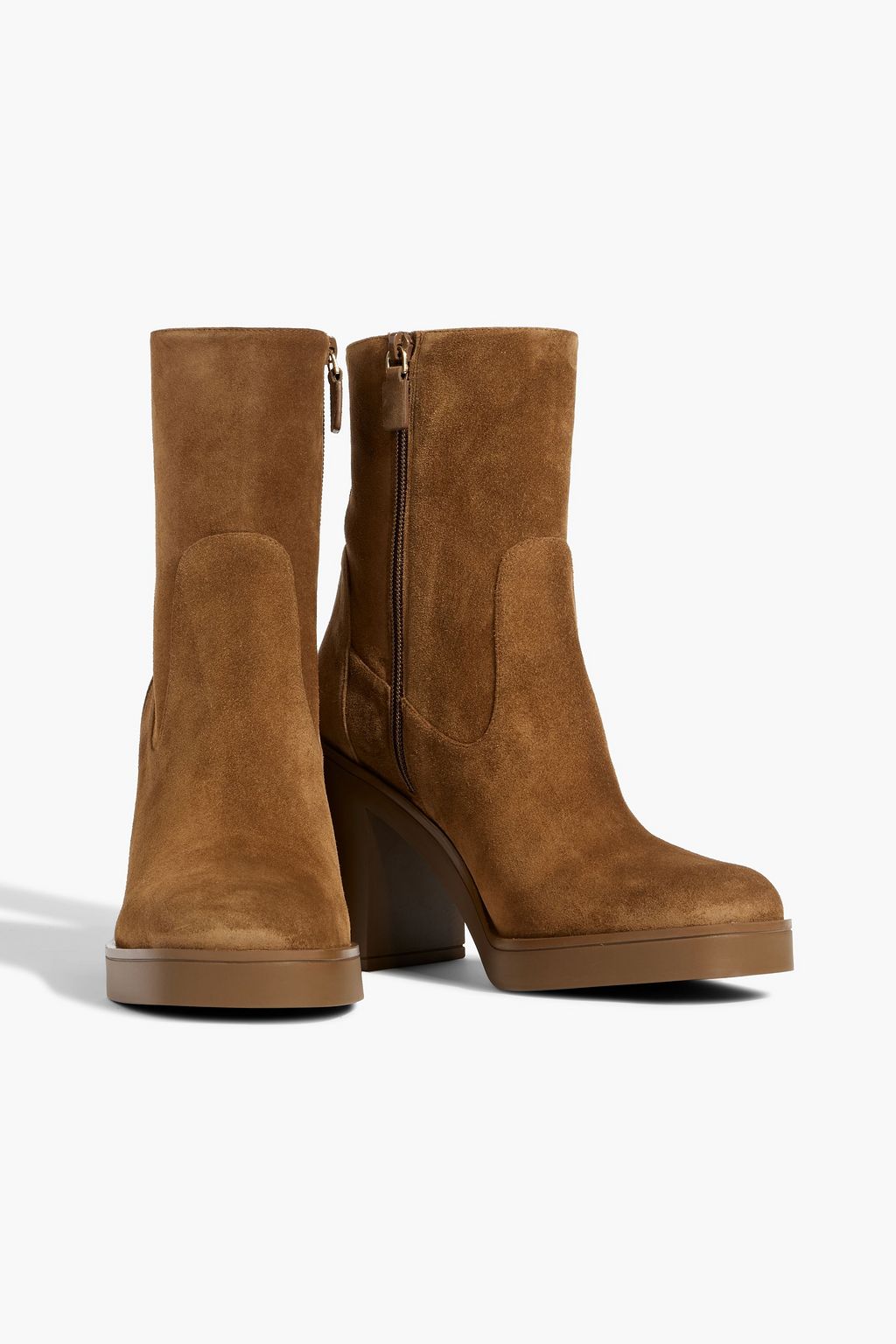 STUART WEITZMAN Bethenny 80 Ankle Boots aus Veloursleder
