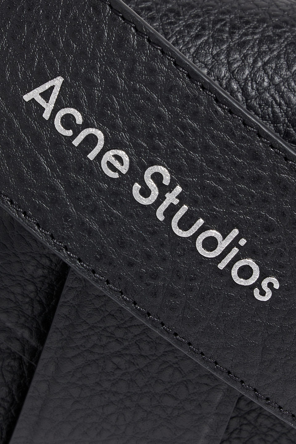 Shop Acne Studios Musubi Pebbled-leather Shoulder Bag