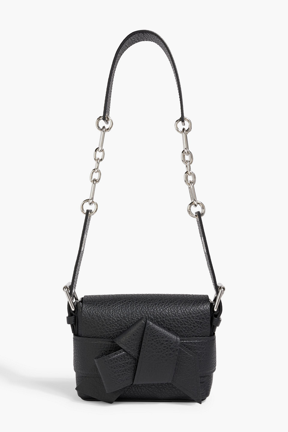 Shop Acne Studios Musubi Pebbled-leather Shoulder Bag