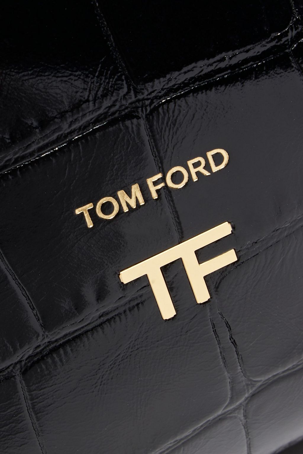 TOM FORD Bianca croc-effect leather shoulder bag