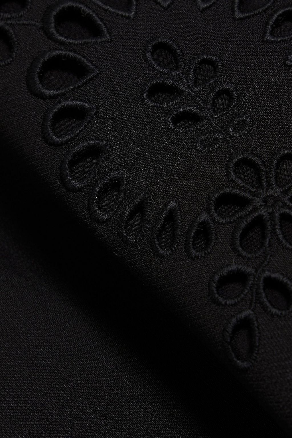 VALENTINO GARAVANI Broderie anglaise wool and silk-blend mini dress