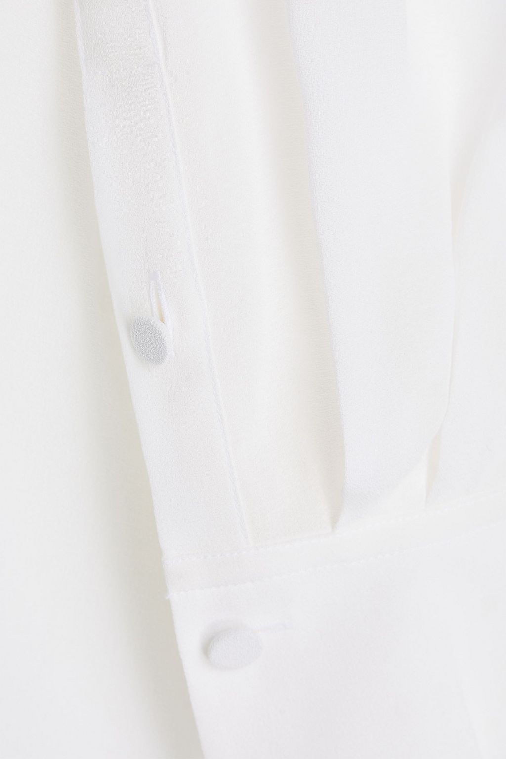 ANOTHER TOMORROW Tie-neck crepe top