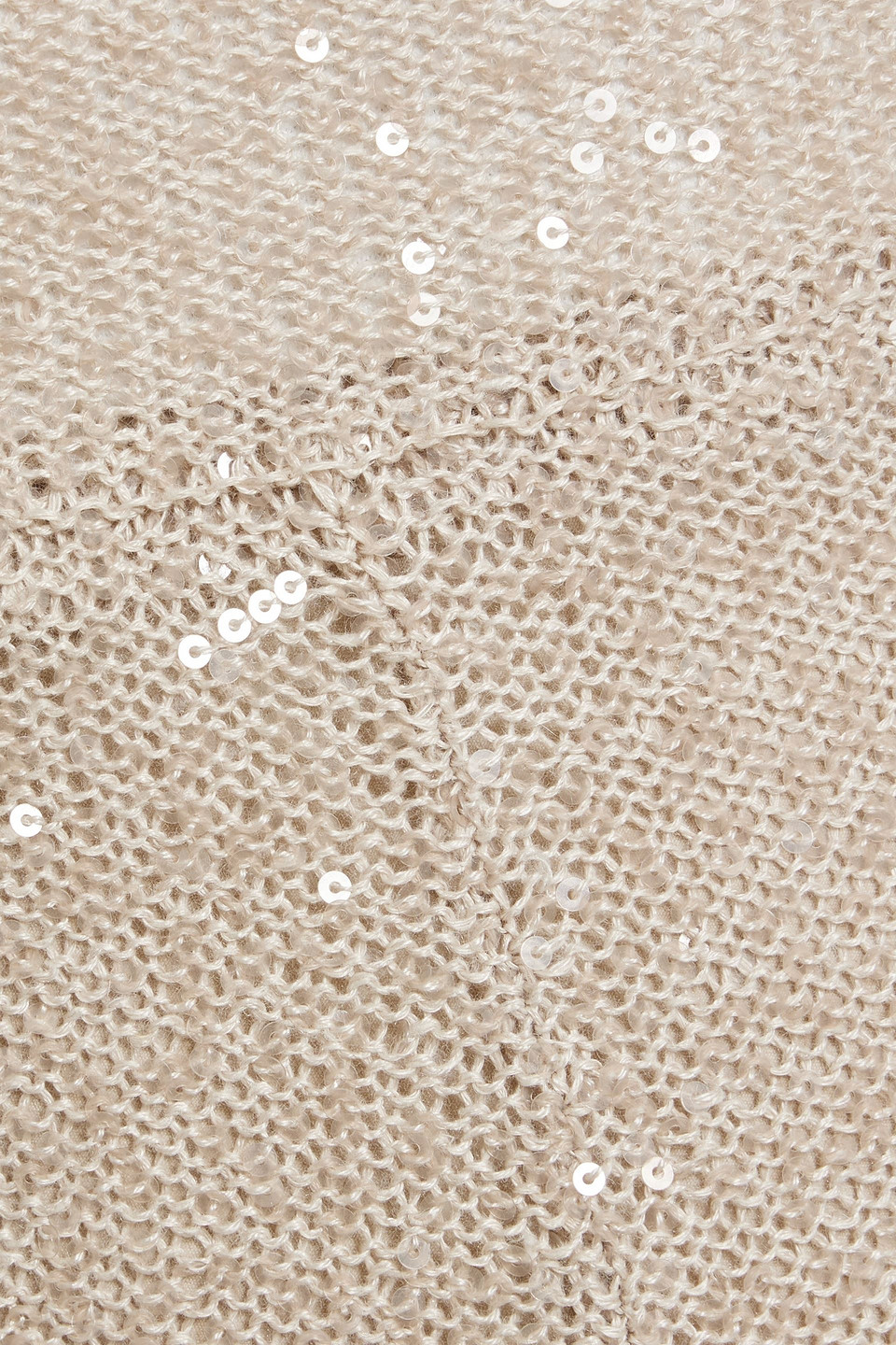 Brunello Cucinelli Sequin-embellished Crochet-knit Linen, Cashmere And Silk-blend Midi Skirt