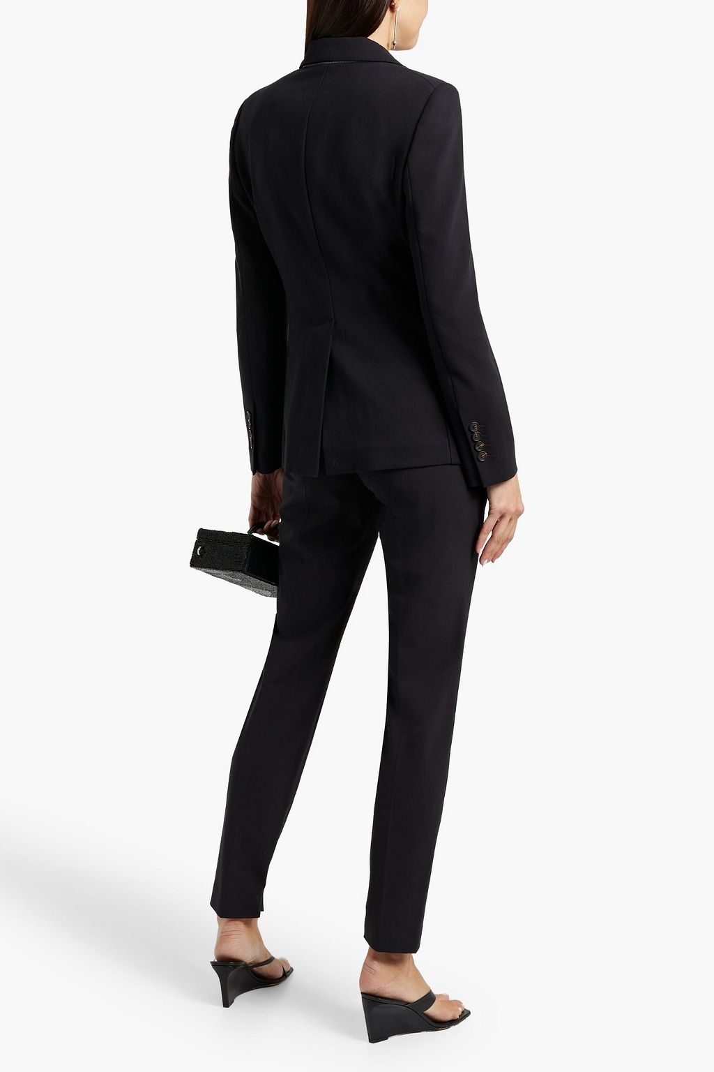 BRUNELLO CUCINELLI Bead-embellished cotton-twill blazer
