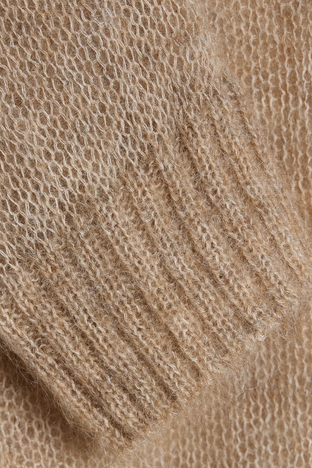 BRUNELLO CUCINELLI Bead-embellished cropped mohair-blend sweater
