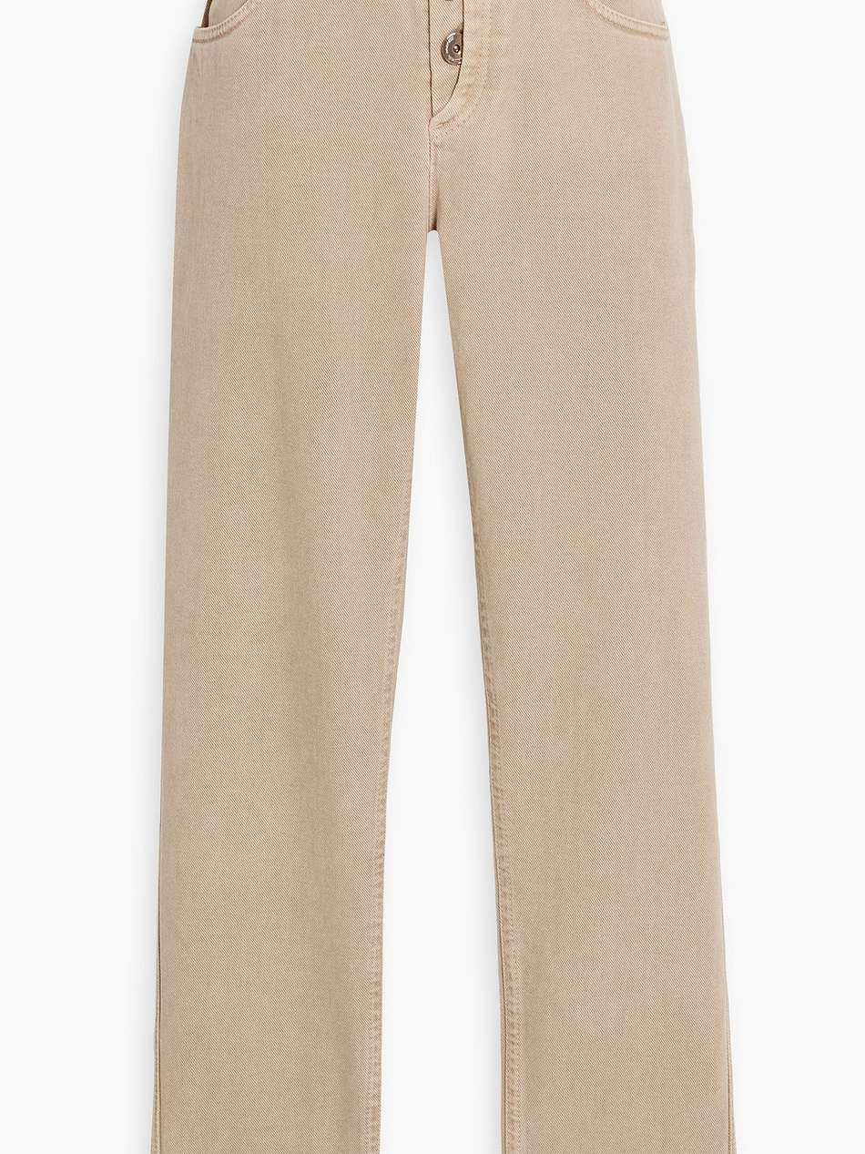 high-rise straight-leg jeans