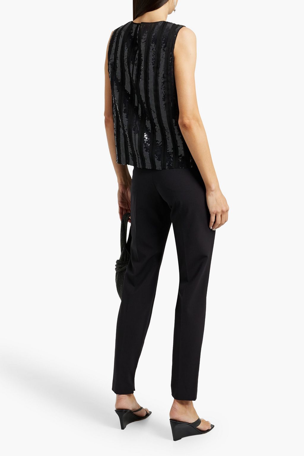 BRUNELLO CUCINELLI Sequin-embellished silk-chiffon top