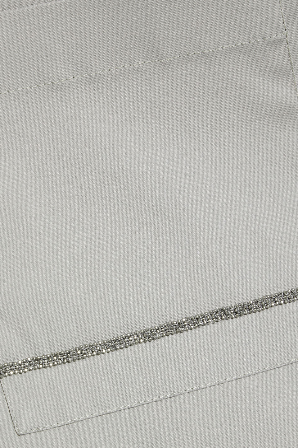 Brunello Cucinelli Bead-embellished Cotton-blend Poplin Shirt