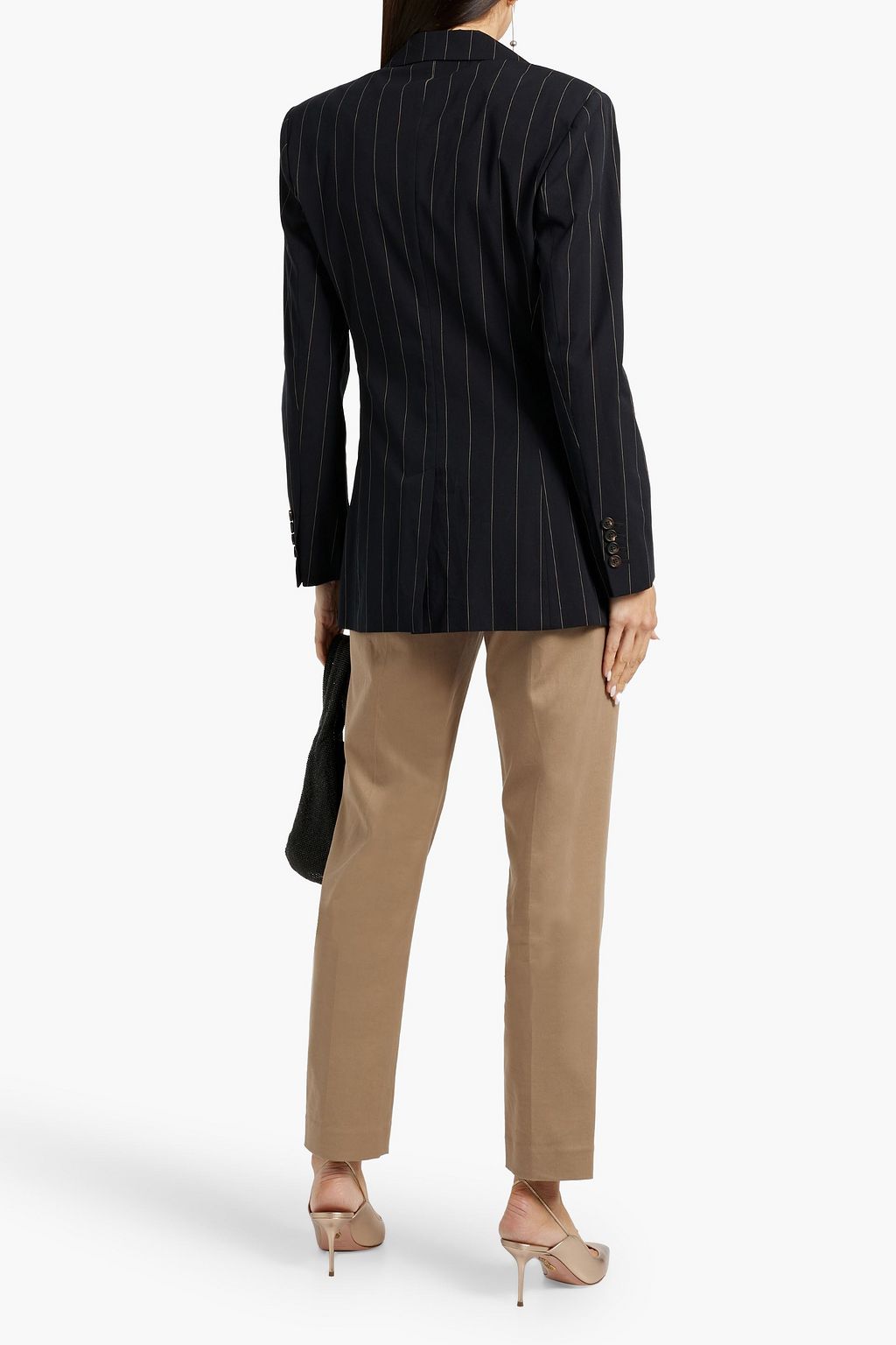 BRUNELLO CUCINELLI Pinstriped cotton-blend blazer