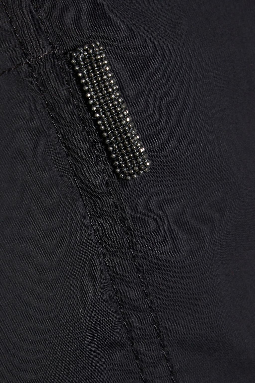 BRUNELLO CUCINELLI Bead-embellished cotton tapered pants