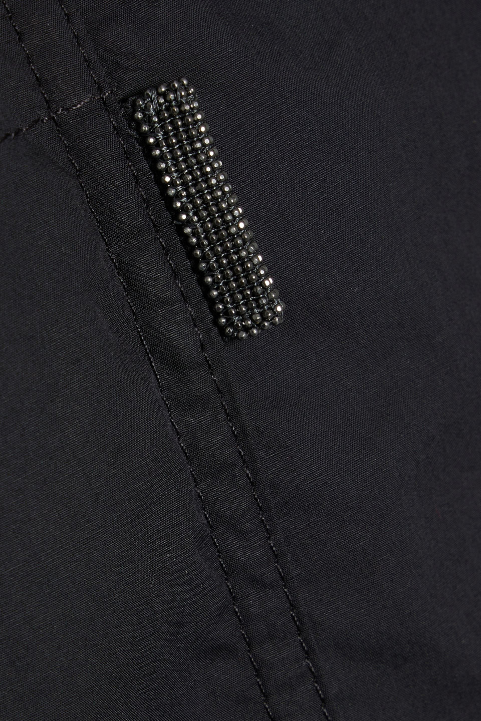 Brunello Cucinelli Bead-embellished Cotton Tapered Pants