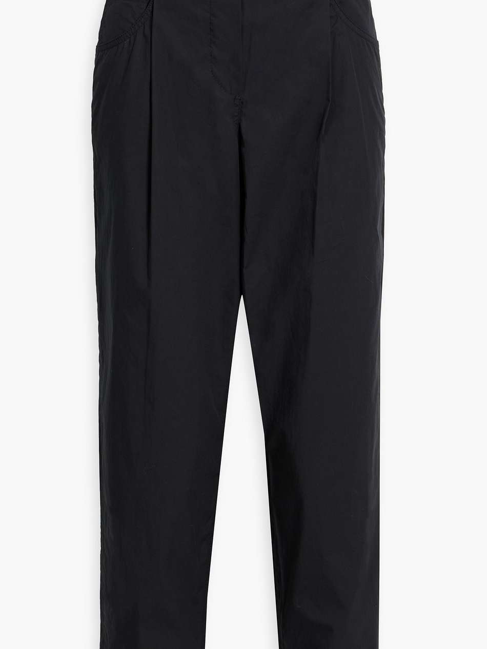 bead-embellished cotton tapered pants