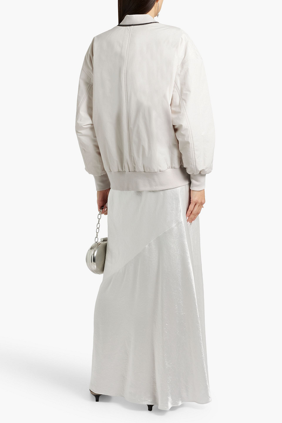 Brunello Cucinelli Bead-embellished Shell Bomber Jacket